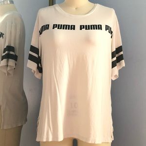Puma Active wear top, White & Black, Medium